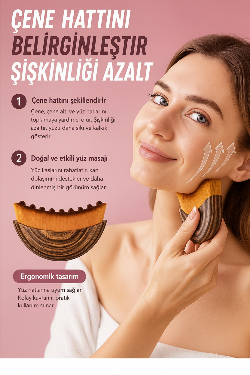 Lurea™ LymphLift: Yüz Şekillendirici ve Ödem Atıcı Masaj Fırçası