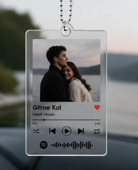Lurea™ Signature: Kişiye Özel Spotify Plaklı Araç Süsü