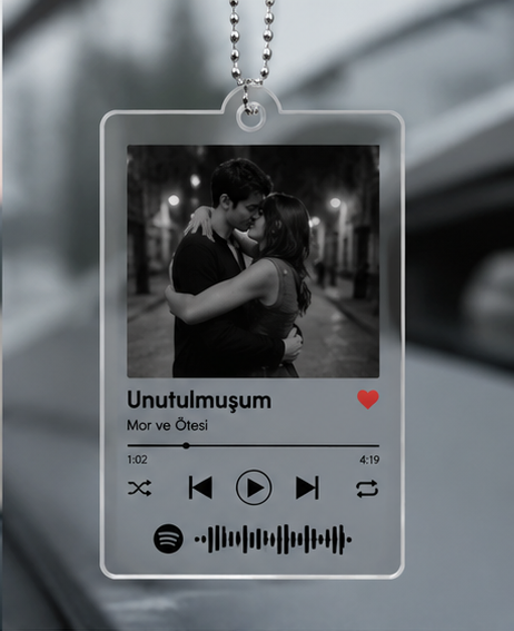 Lurea™ Signature: Kişiye Özel Spotify Plaklı Araç Süsü